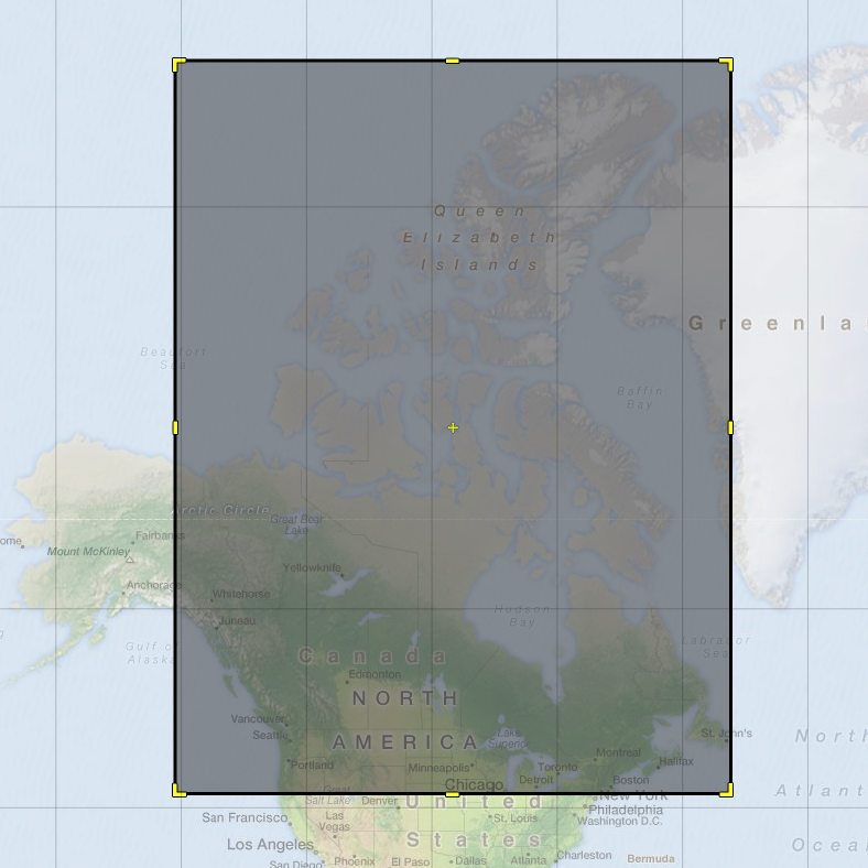 Figure 3: Bounding box for Canada. Figure 3: